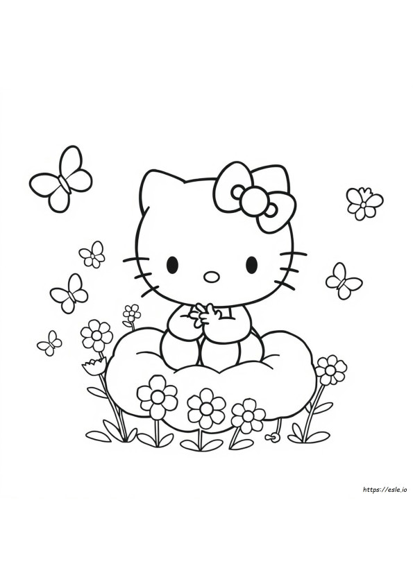 Free Printable Cute Hello Kitty Coloring Pages