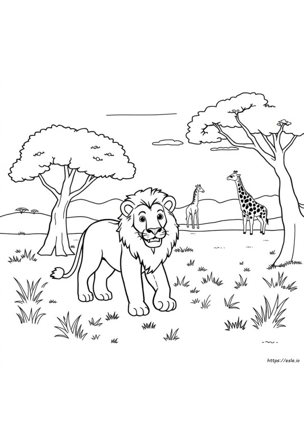 Halaman Mewarnai Afrika Untuk Anak Prasekolah