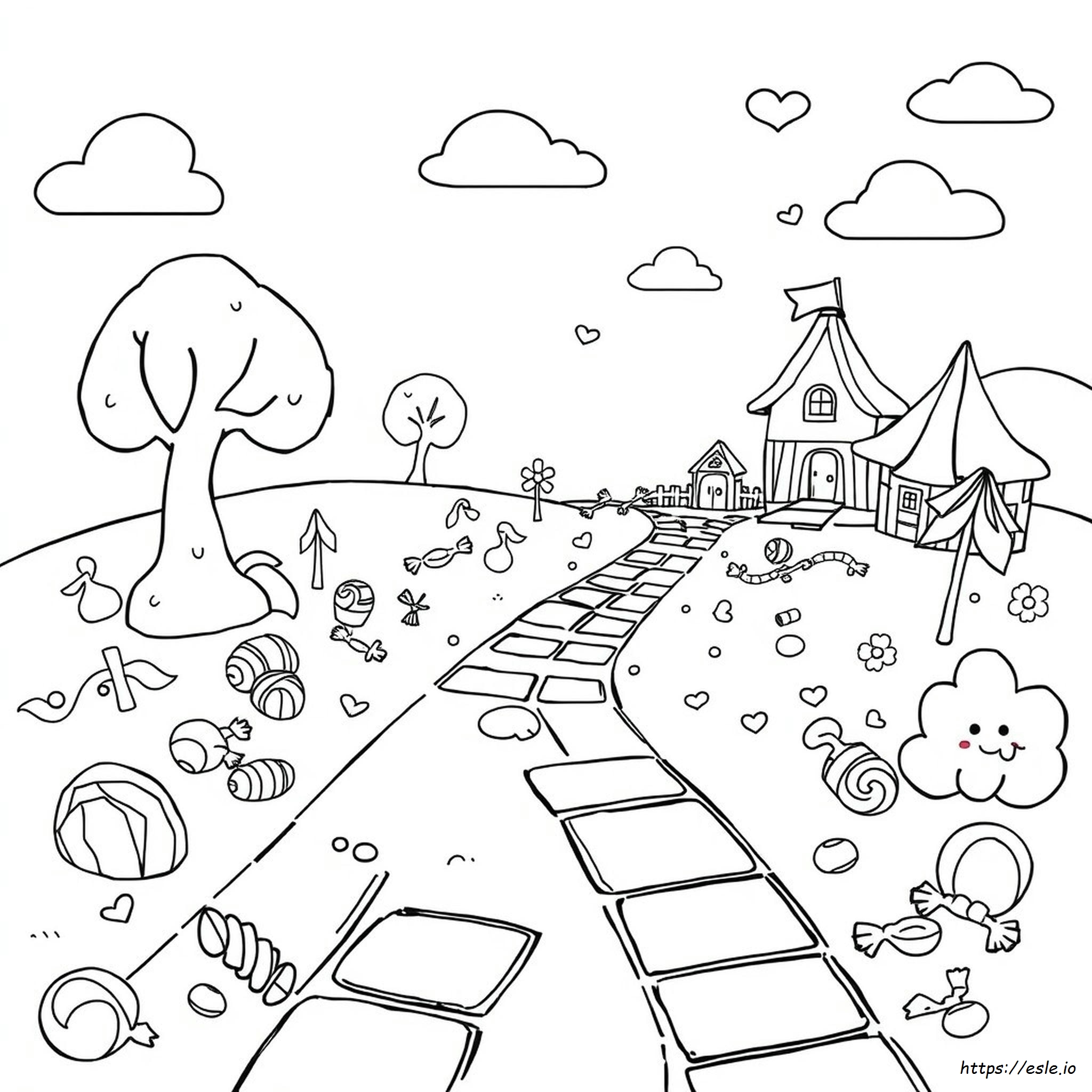Páginas Para Colorear Del Juego Candyland