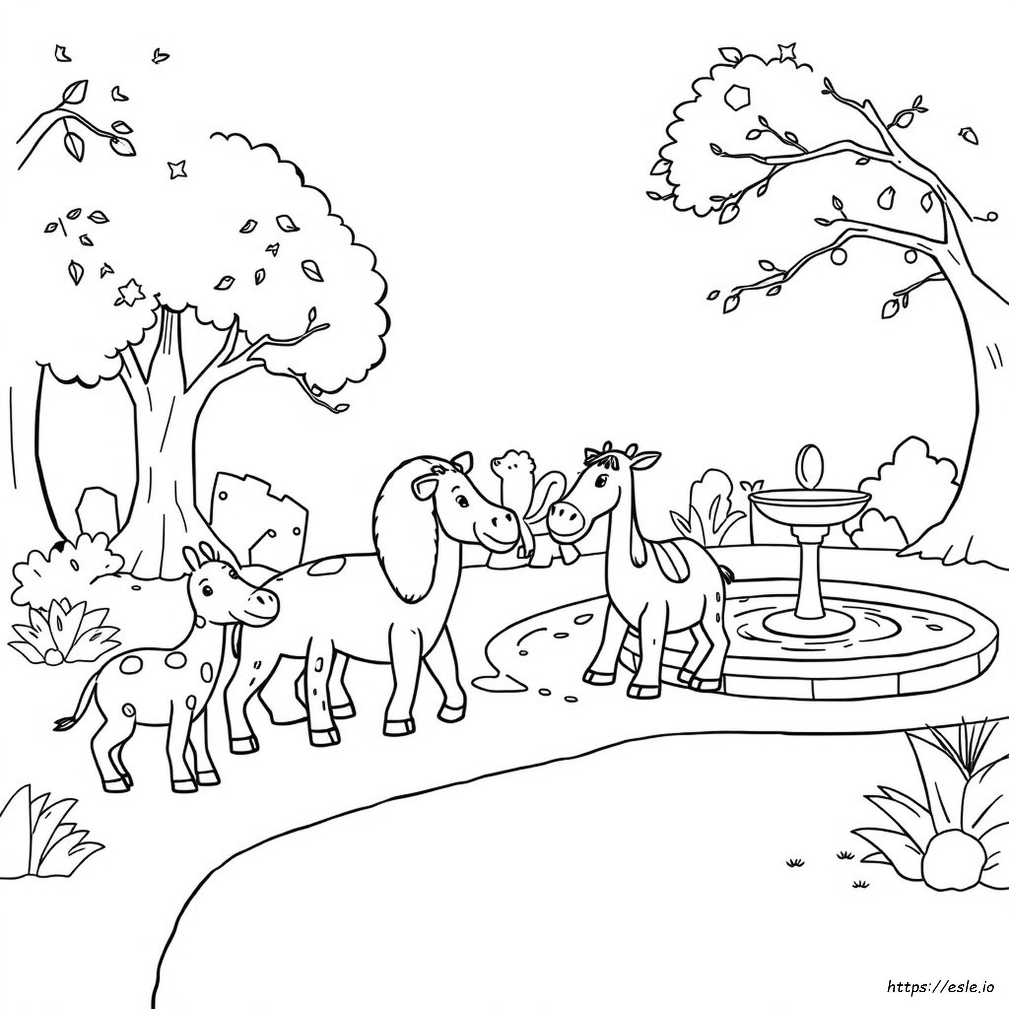 Feuille De Coloriage Animaux Du Zoo