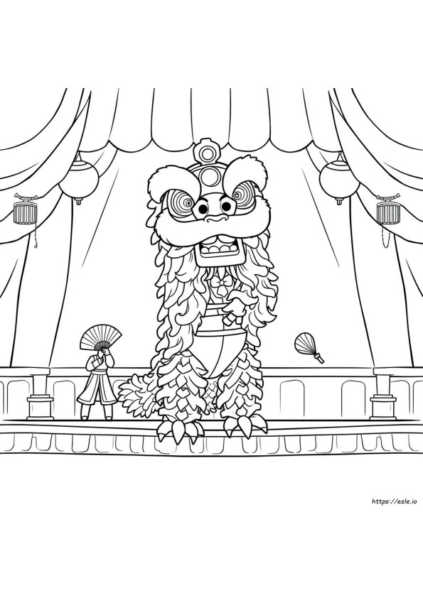 Gambar Mewarnai Barongsai