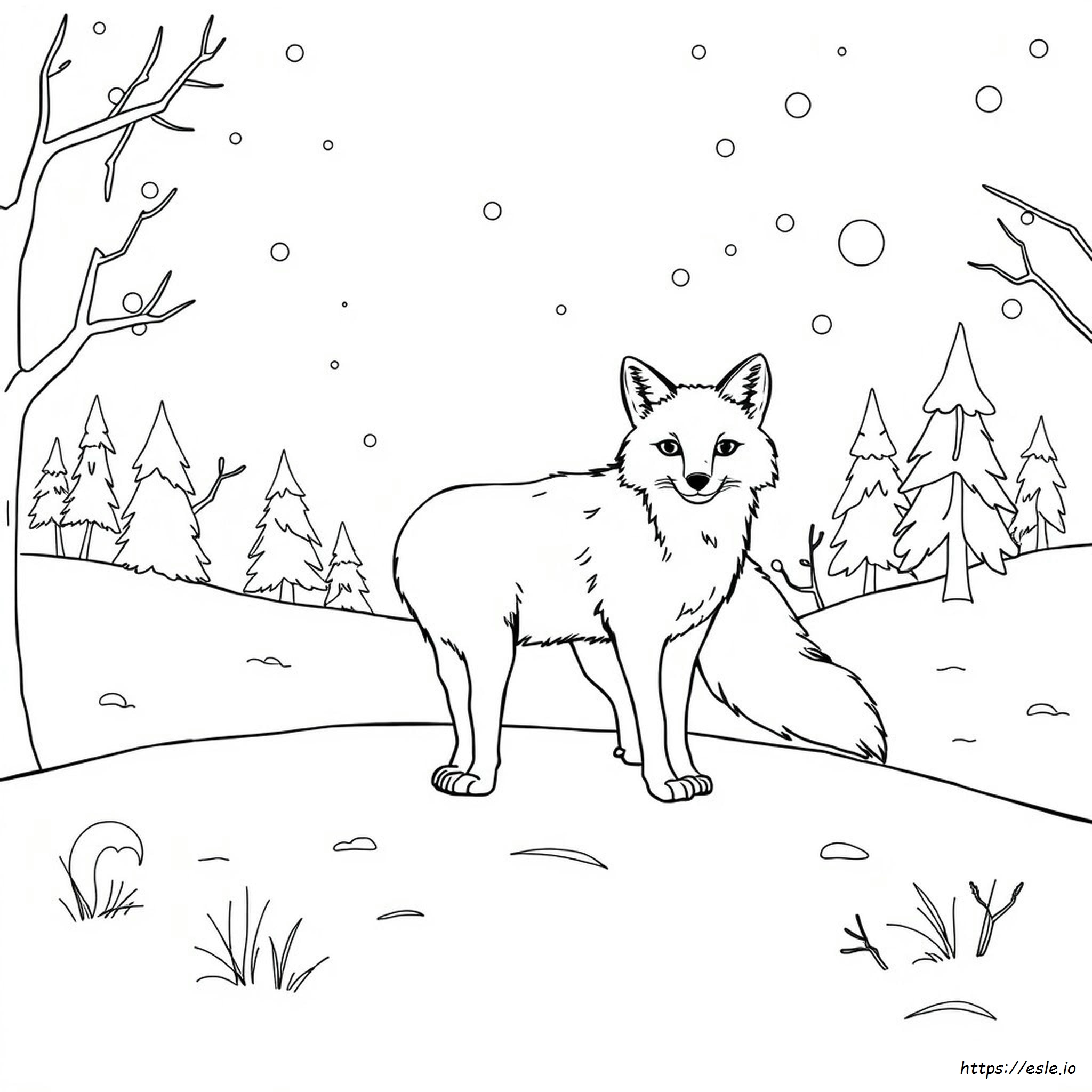 Nine Tailed Fox Coloring Page