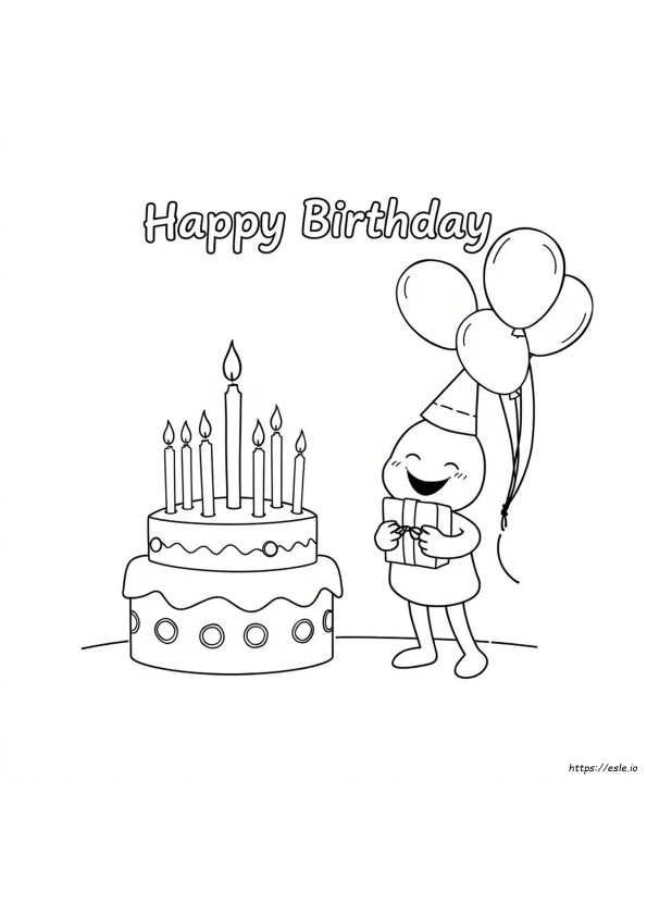 Gambar Mewarnai Selamat Ulang Tahun