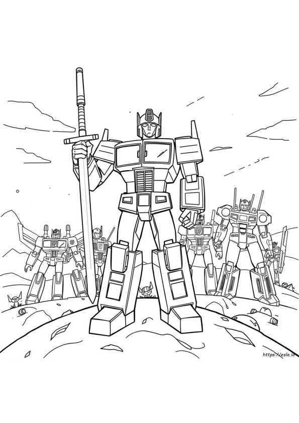 Optimus Prime Transformers One Coloring Page