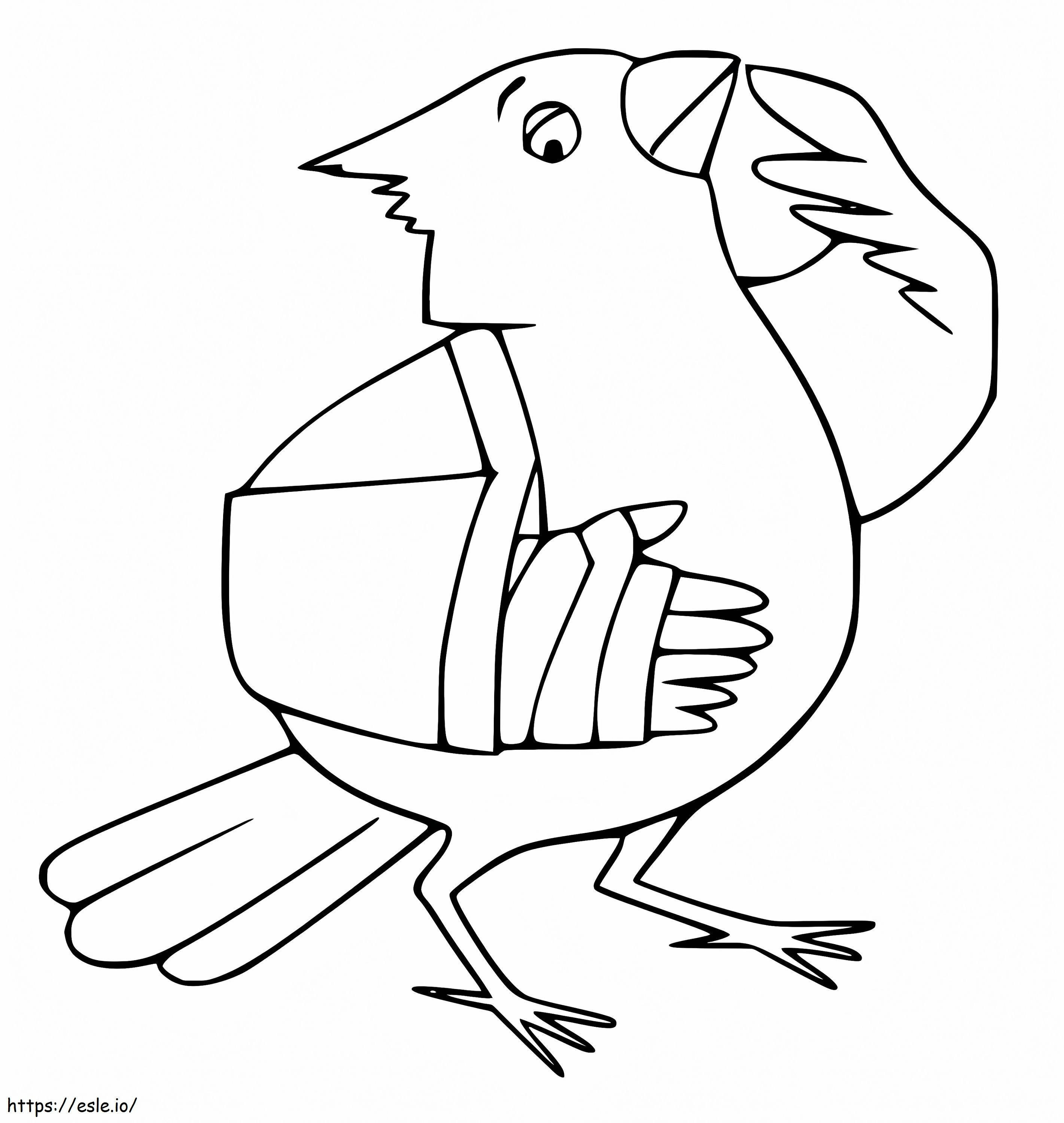 Cardinal de desene animate de colorat