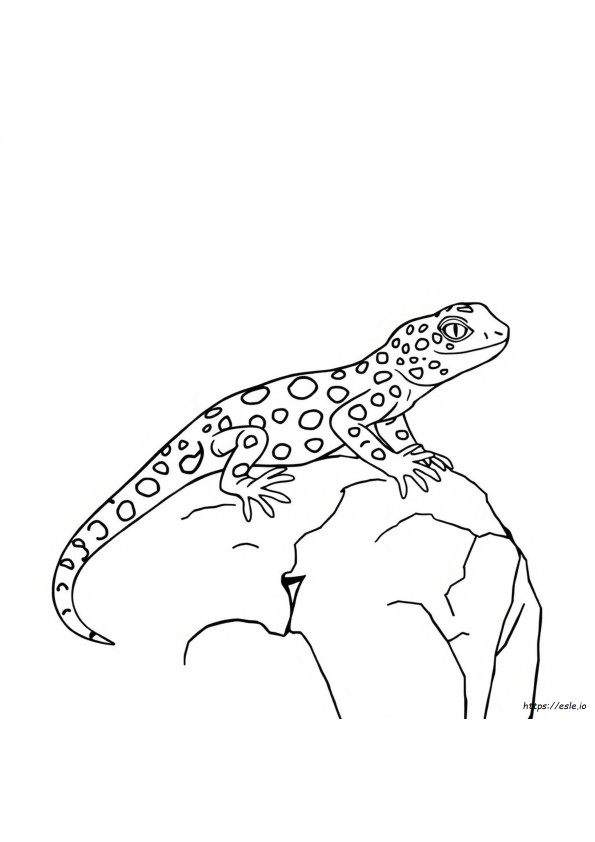 Leopard Gecko Lembar Mewarnai