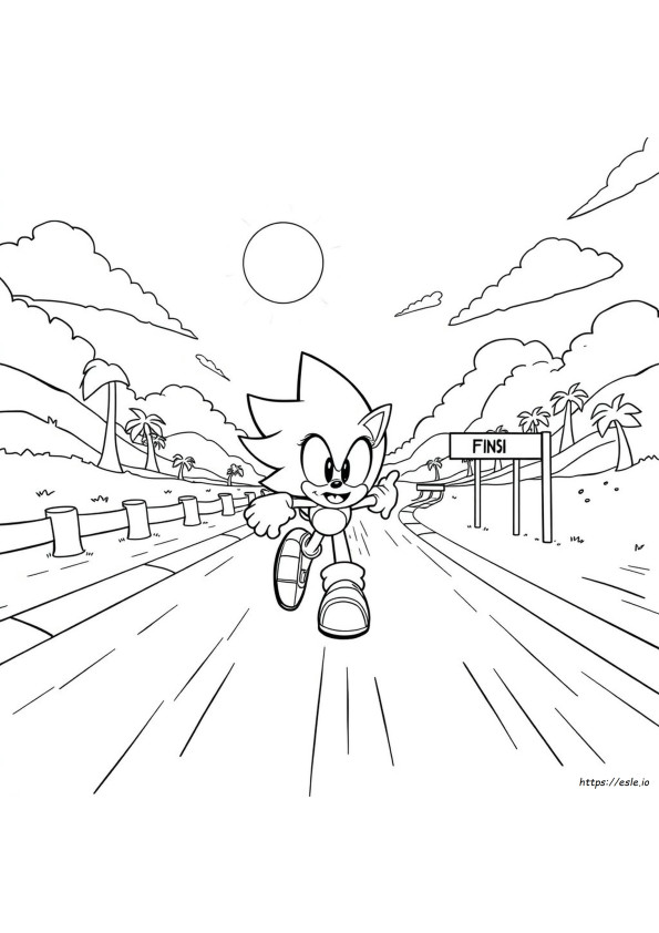 Gambar Mewarnai Poster Sonic The Hedgehog 3