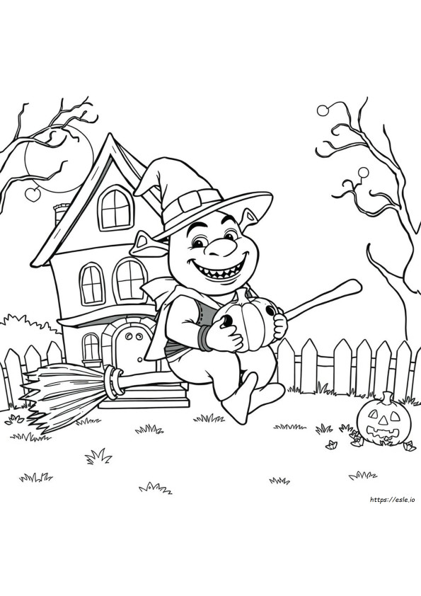 Shrek Halloween Ausmalbilder