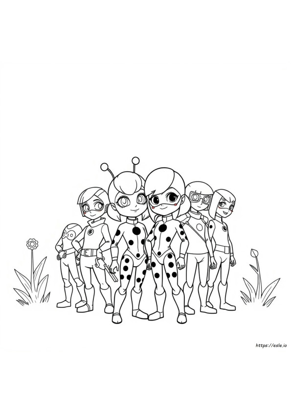 Miraculous Ladybug Värityskuvat Kaikki Hahmot