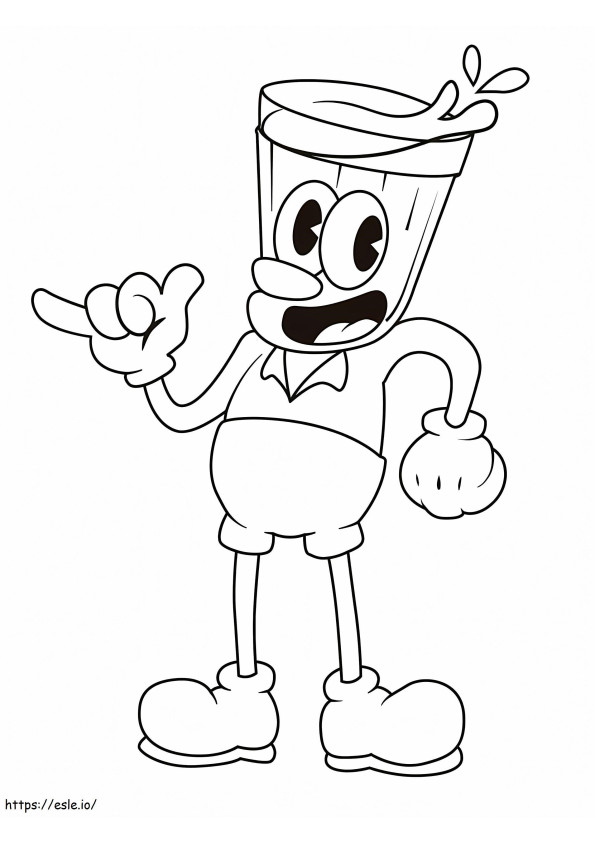 Cuphead 1 coloring page