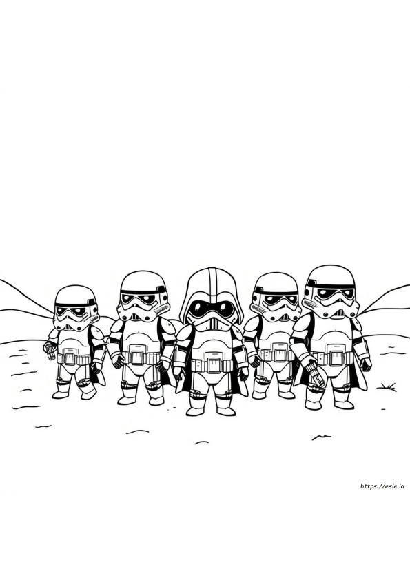 Gambar Mewarnai Chibi Star Wars