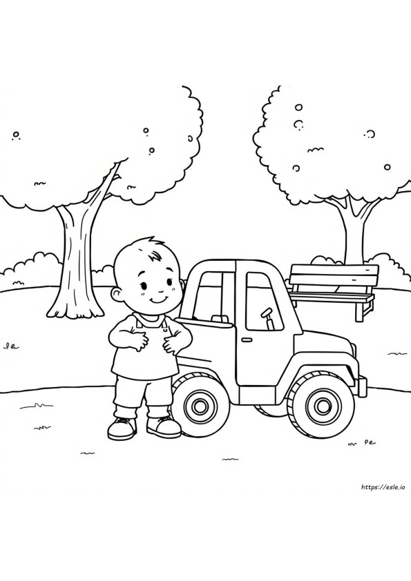 Gambar Mewarnai Caillou Gratis