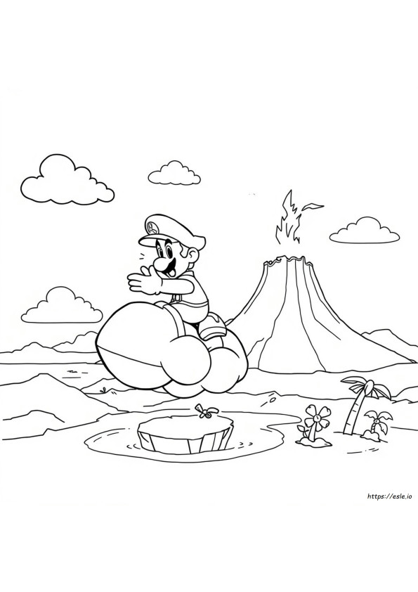 Mario Odyssey Värityskuva