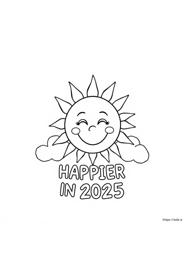 Szczęśliwego 2025 Kolorowanki