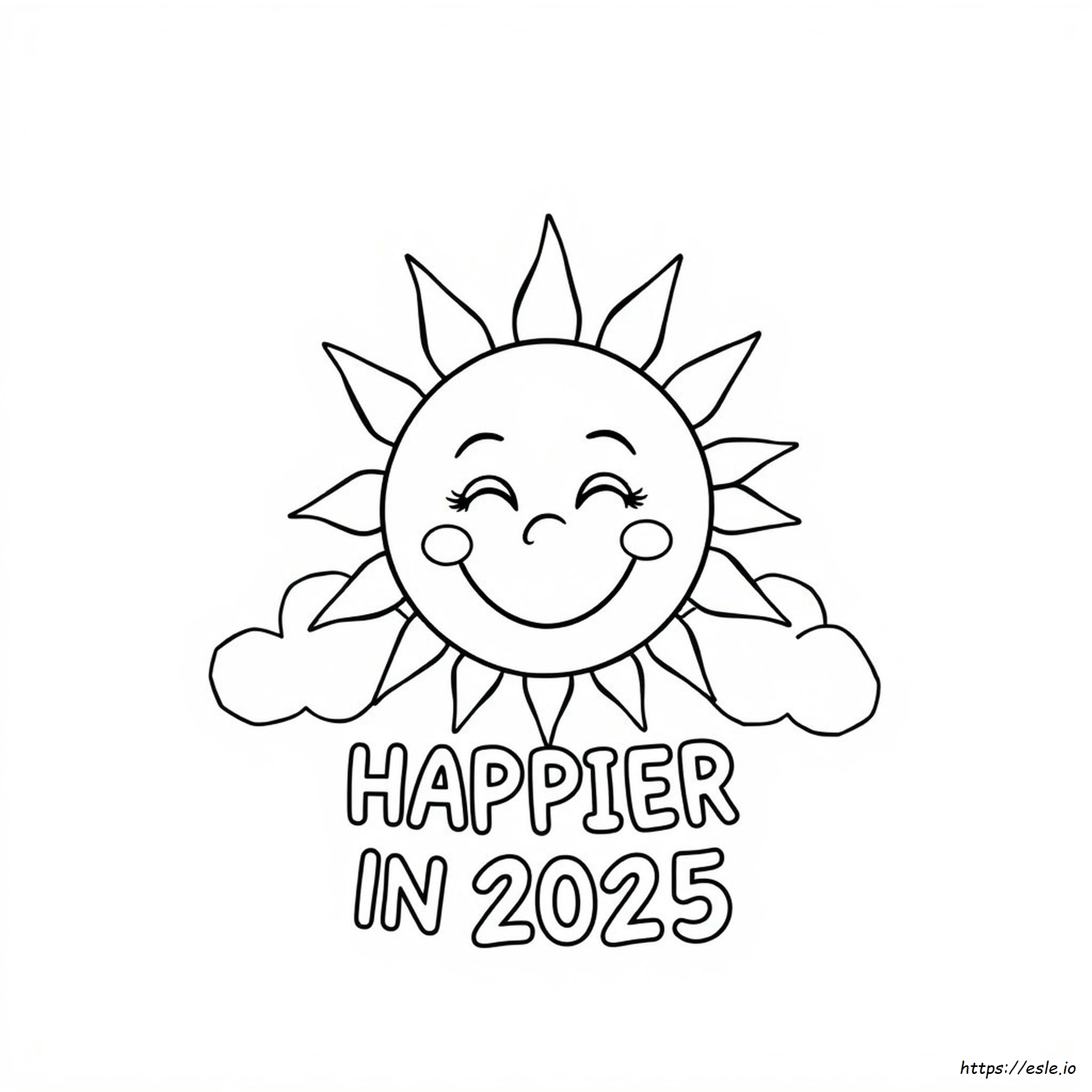 Happy 2025 Coloring Pages