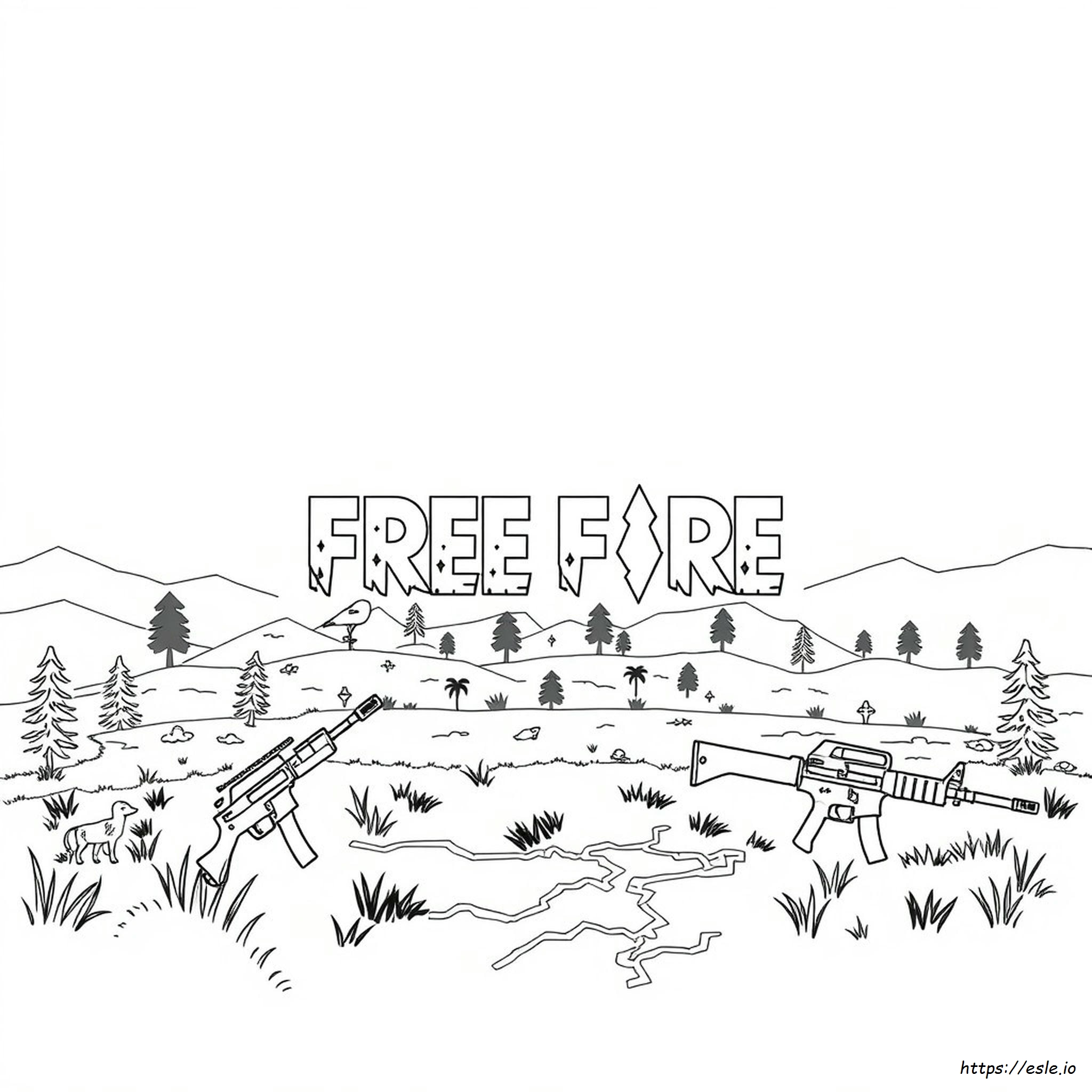 Free Fire Game Coloring Pages