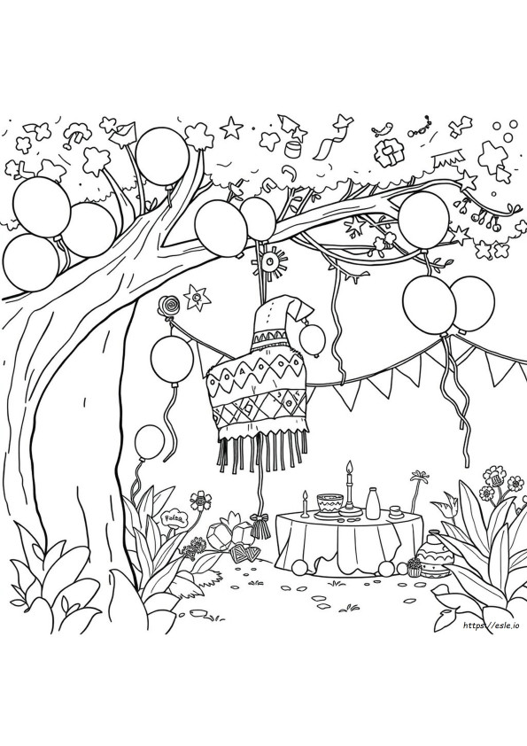 Coloriage Piñata De Fête