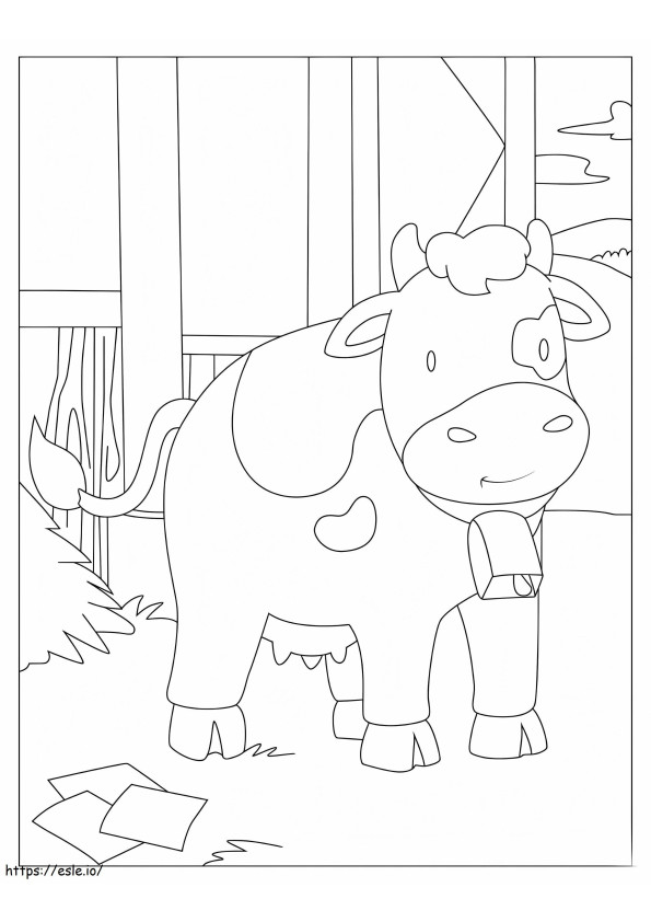 Cow In The Barn coloring page