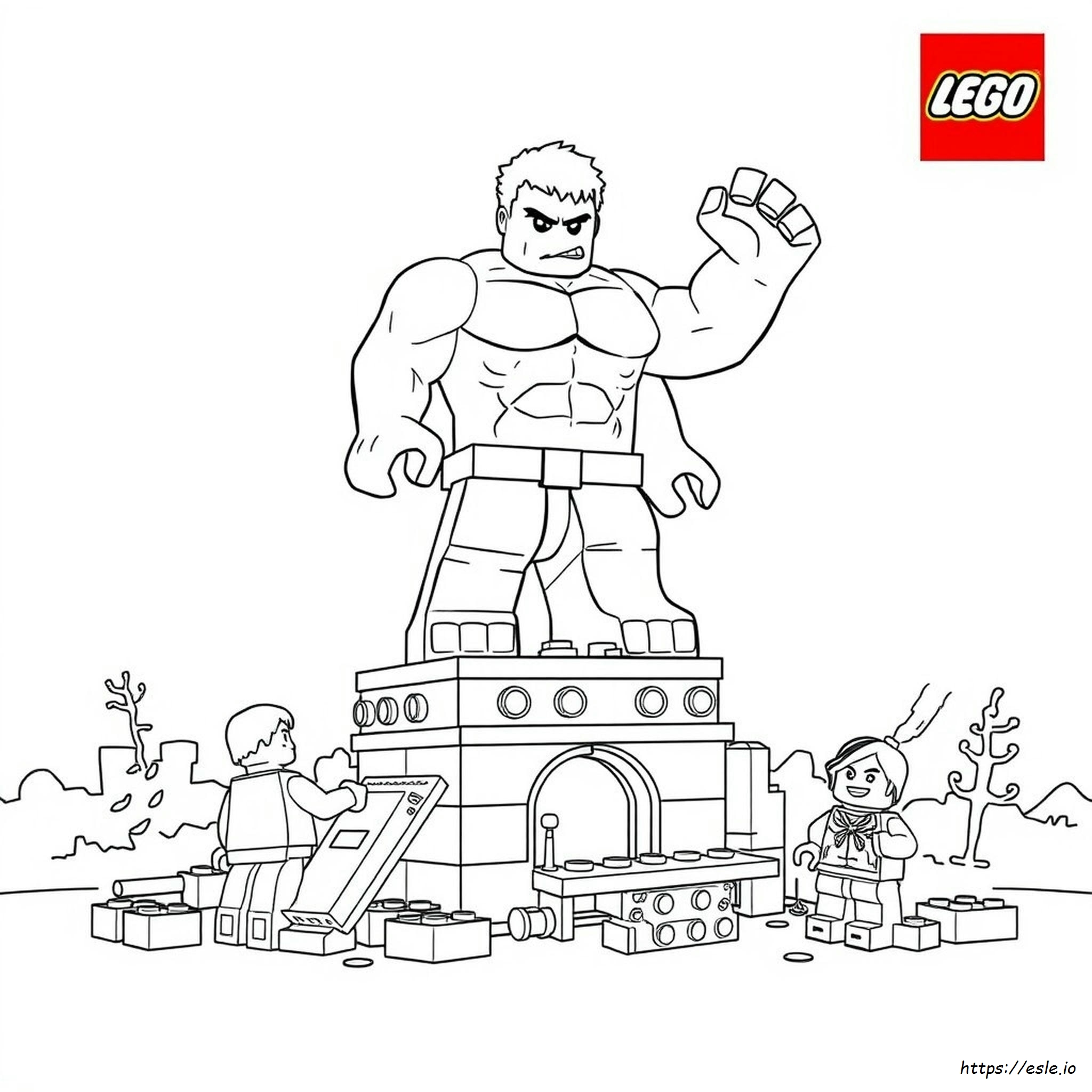 Lego Red Hulk Coloring Pages