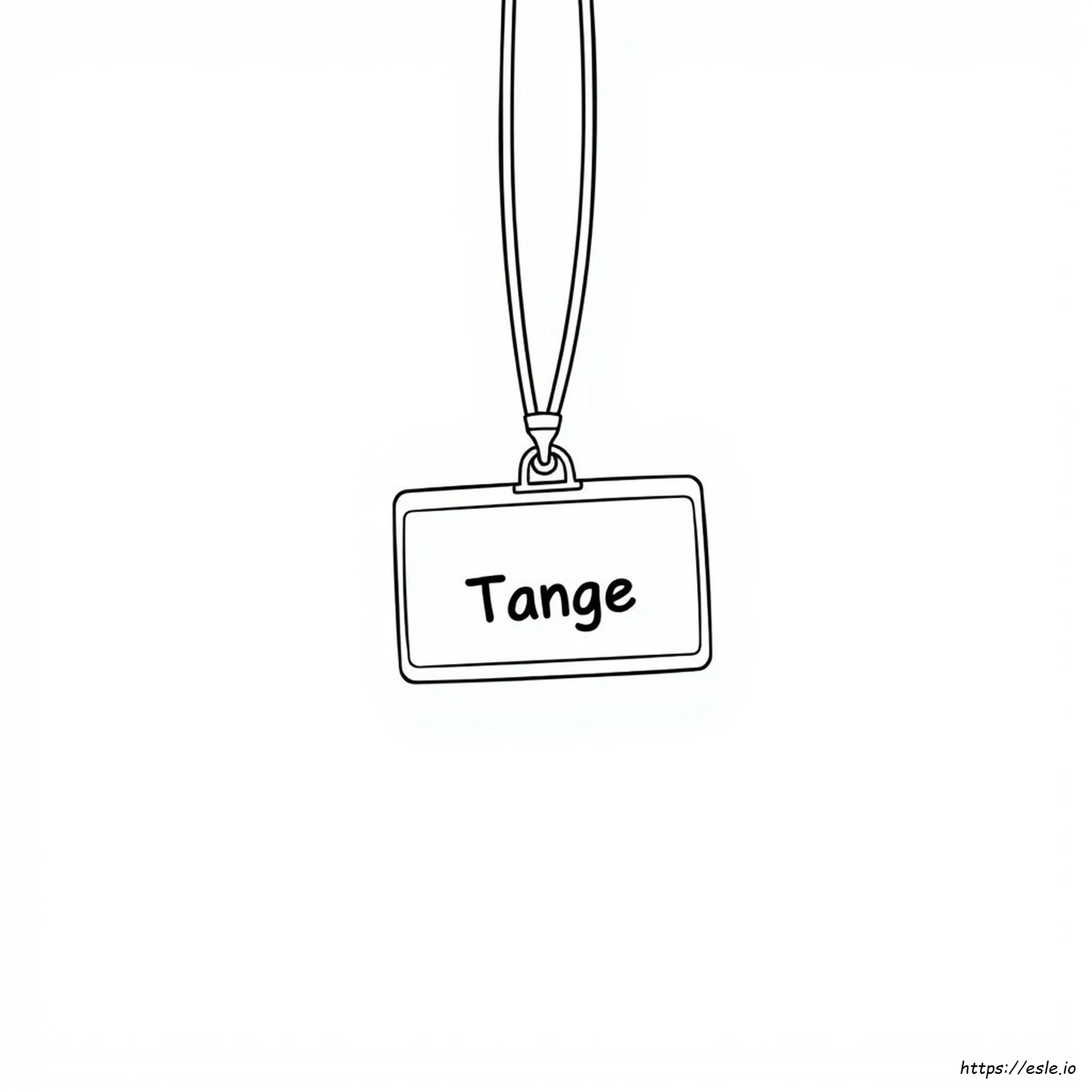 Tag Coloring Name Tag Coloring Page