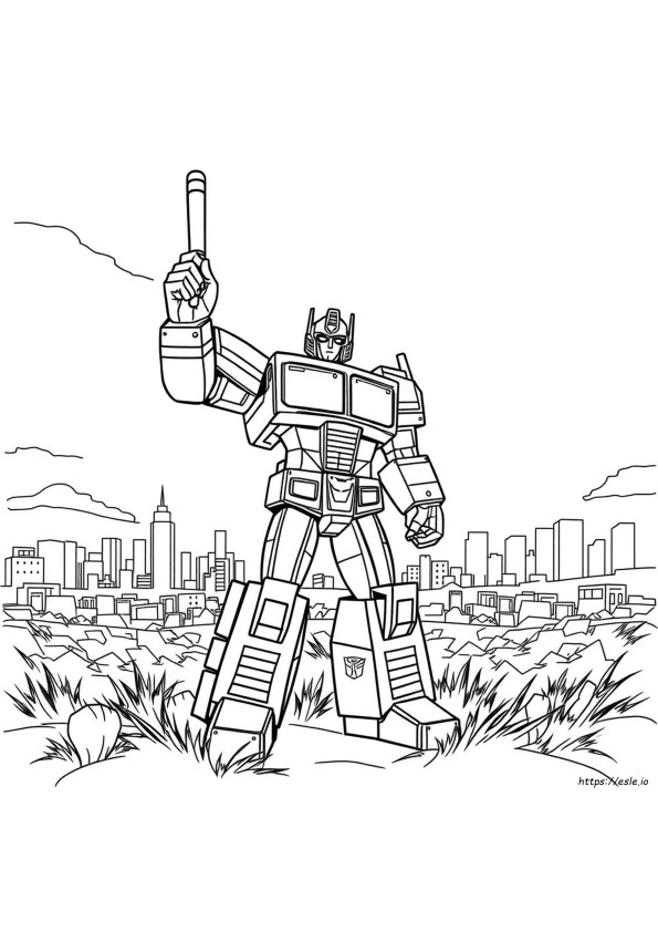Optimus Prime Coloring Picture