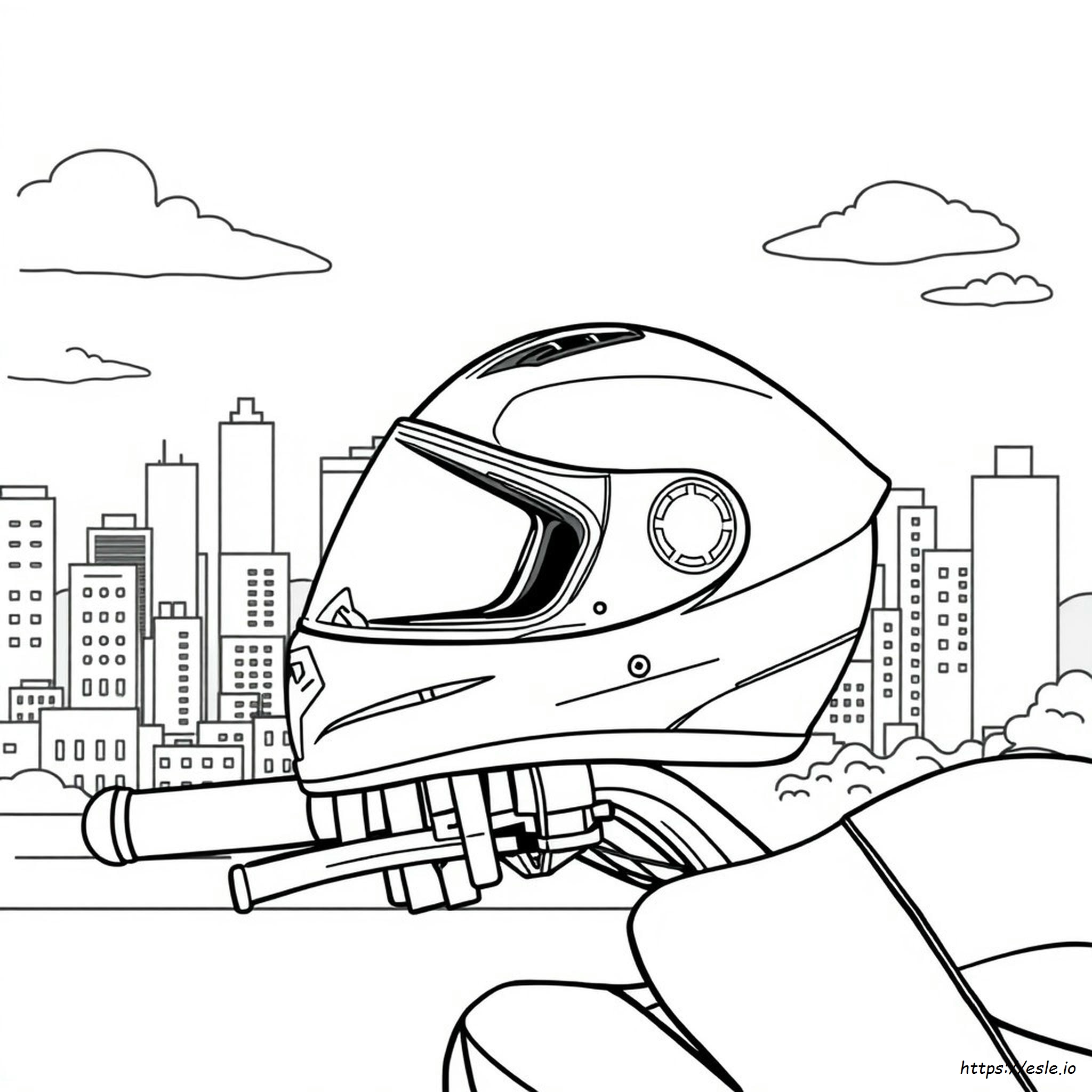 Motorbike Helmet Colouring Pages