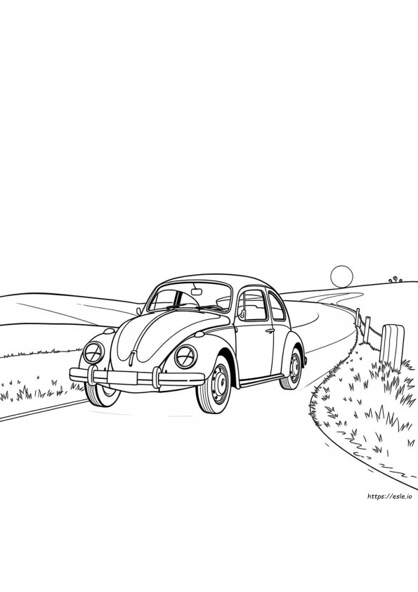 Old Vw Beetle Coloring Pages