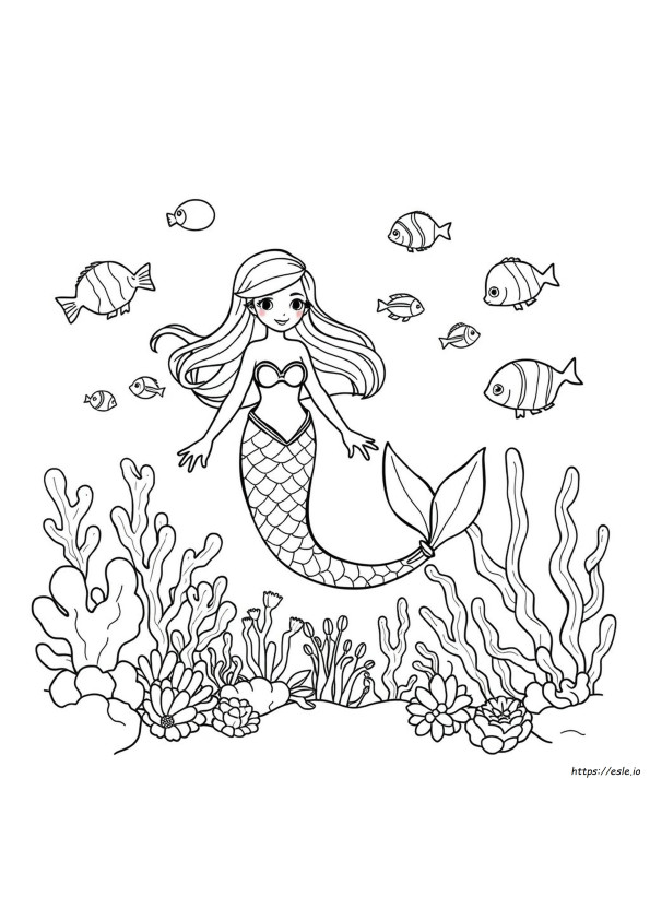 Mermaid Da Colorare
