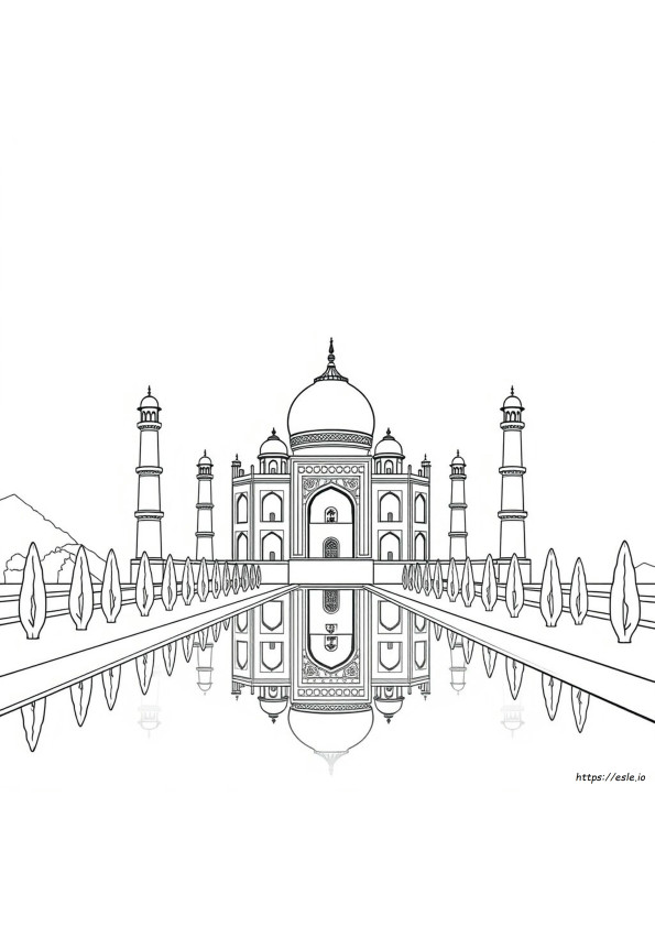 Taj Mahal Lembar Mewarnai
