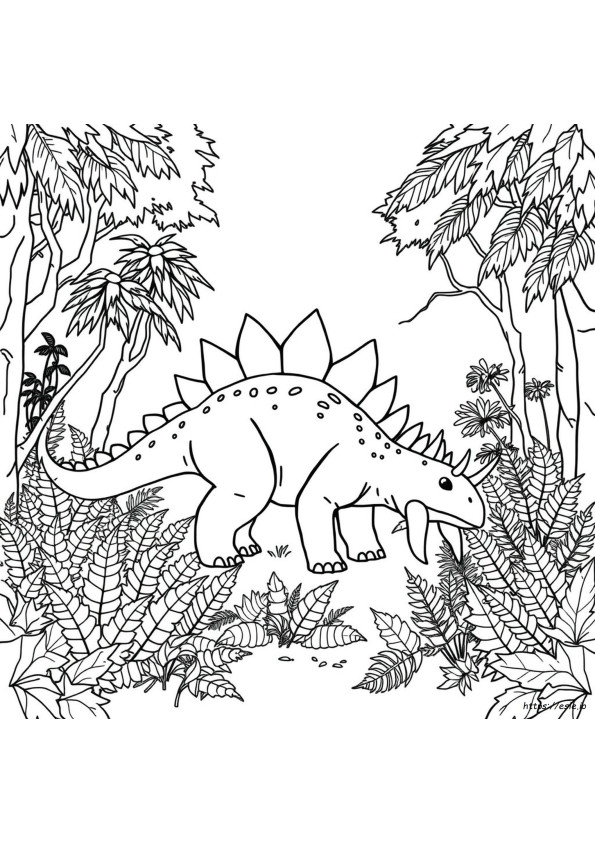 Estiracosaurio Para Colorear