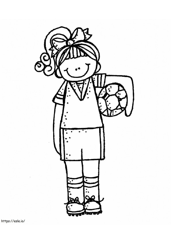 Soccer Girl Melonheadz coloring page