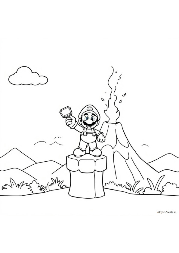 Gambar Mewarnai Mario Untuk Dicetak