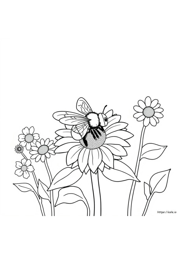 Hoja Para Colorear De Abeja