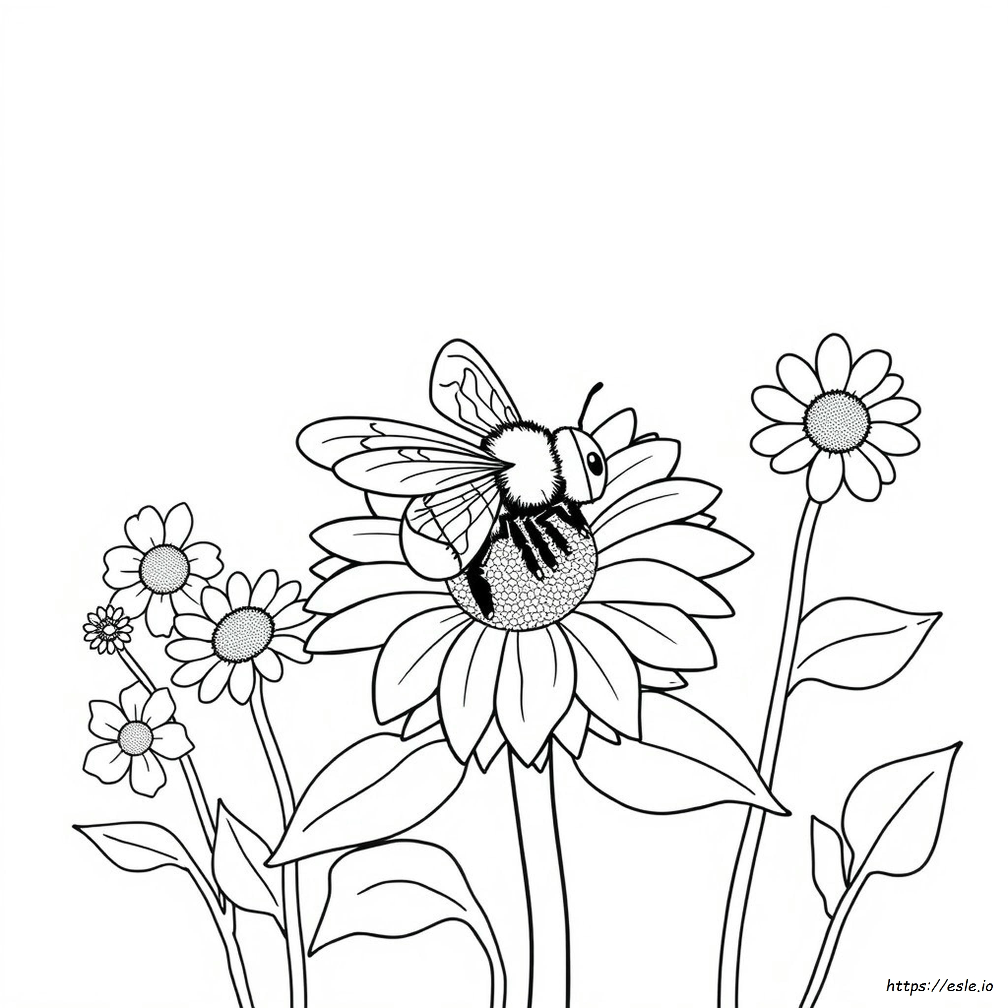 Hoja Para Colorear De Abeja