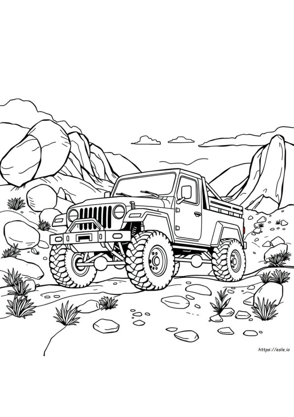 Gambar Mewarnai Truk Off-Road