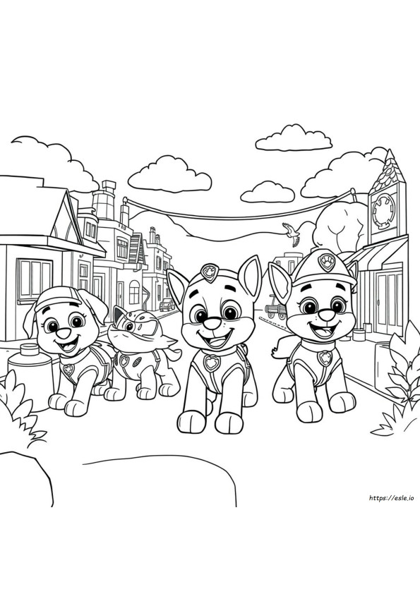 Gambar Mewarnai Paw Patrol