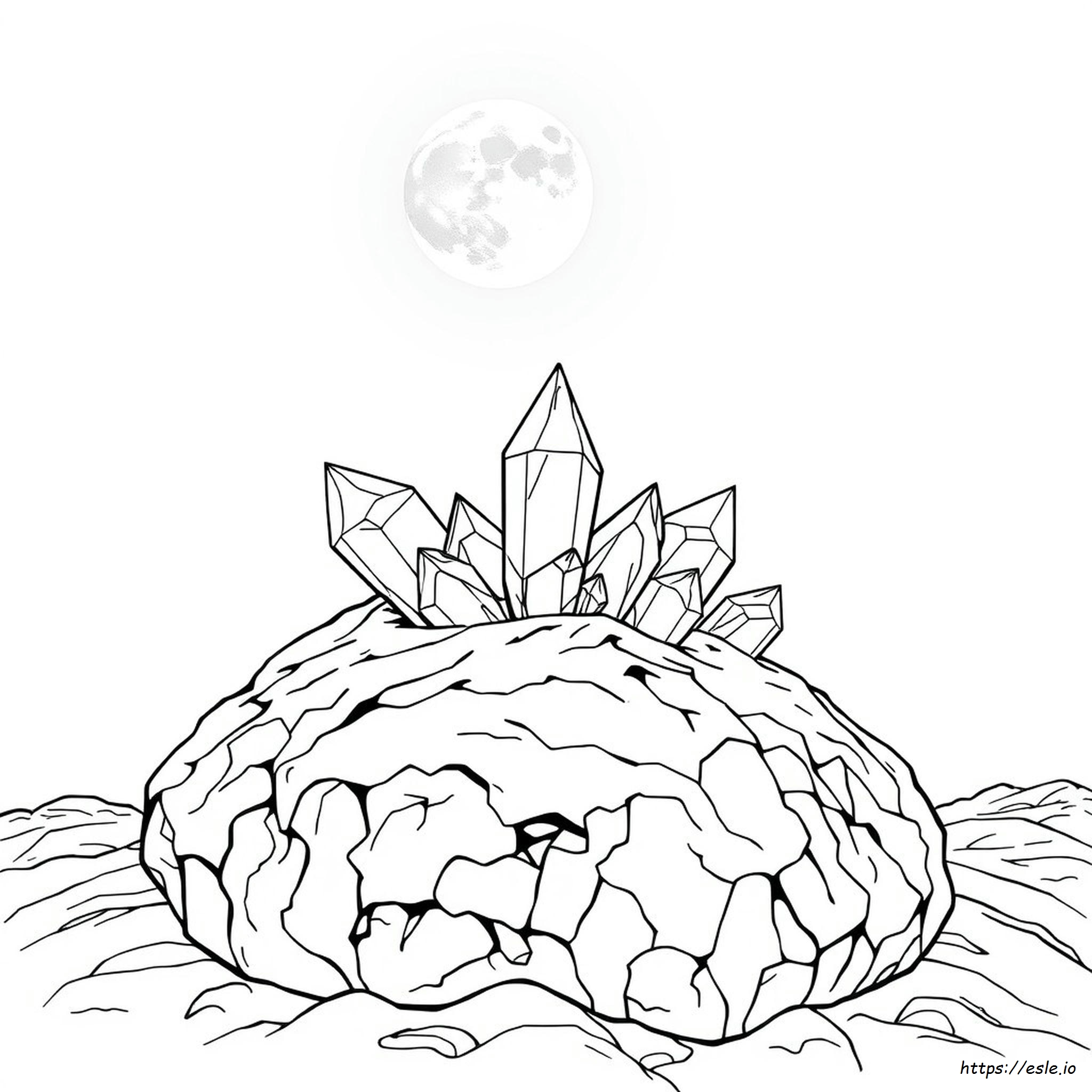 Moon Crystal Coloring Page