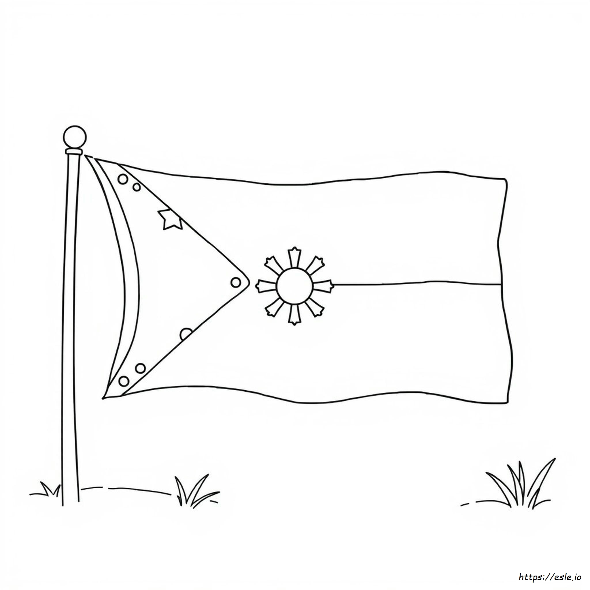 Philippinische Flagge Malvorlagen