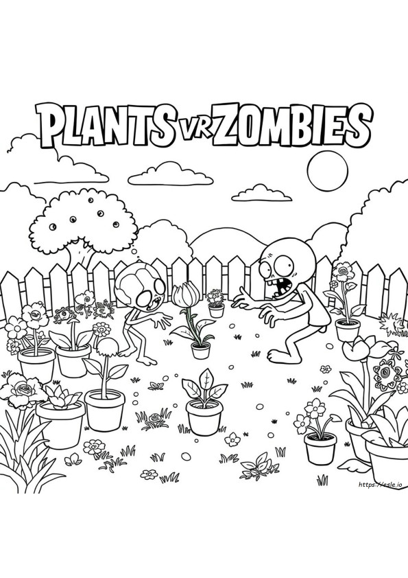 Mewarnai Tumbuhan Vs Zombie Untuk Diwarnai