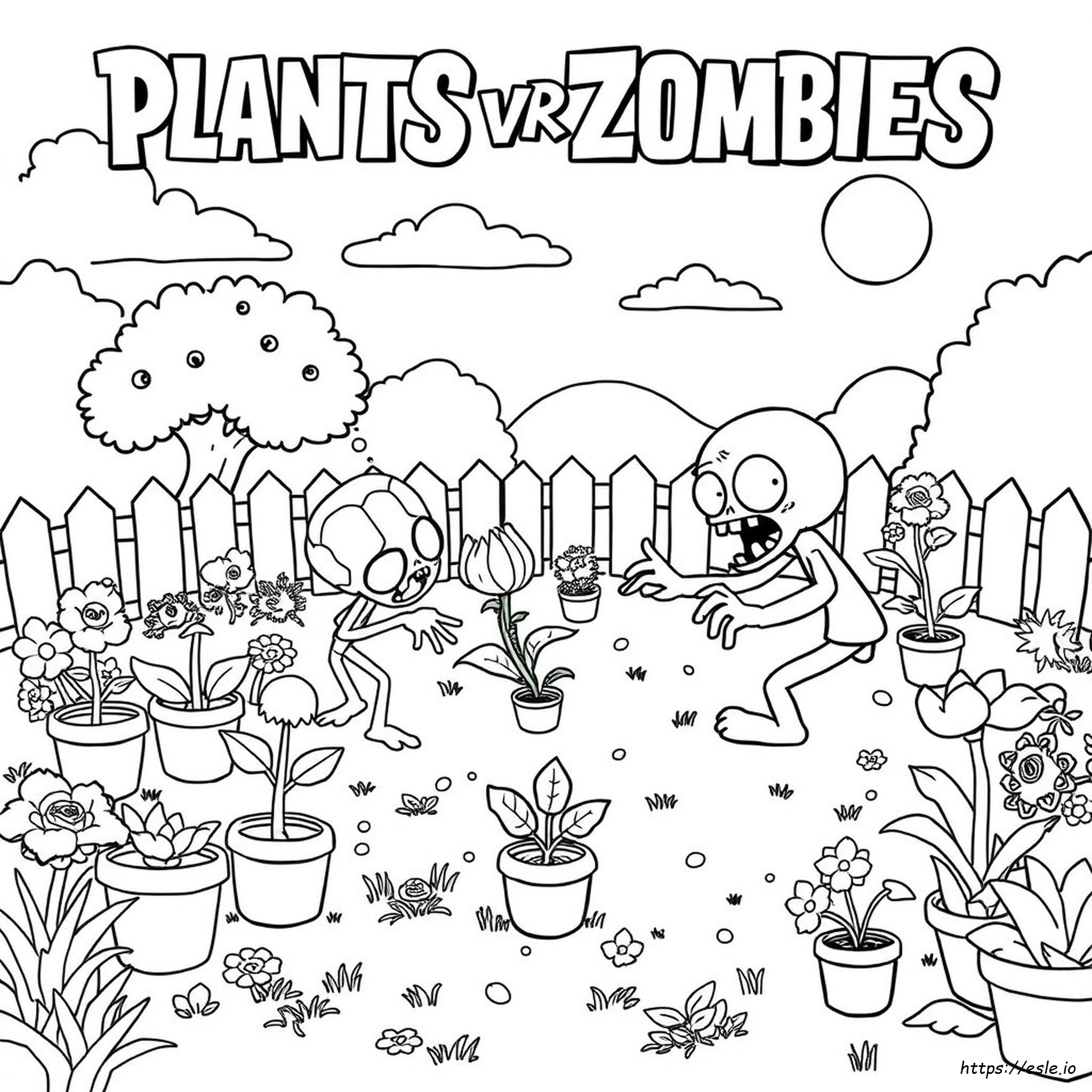 Coloring Plants Vs Zombies Para Colorear