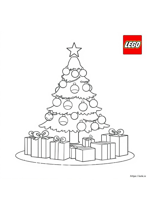 Christmas Lego Colouring Pages