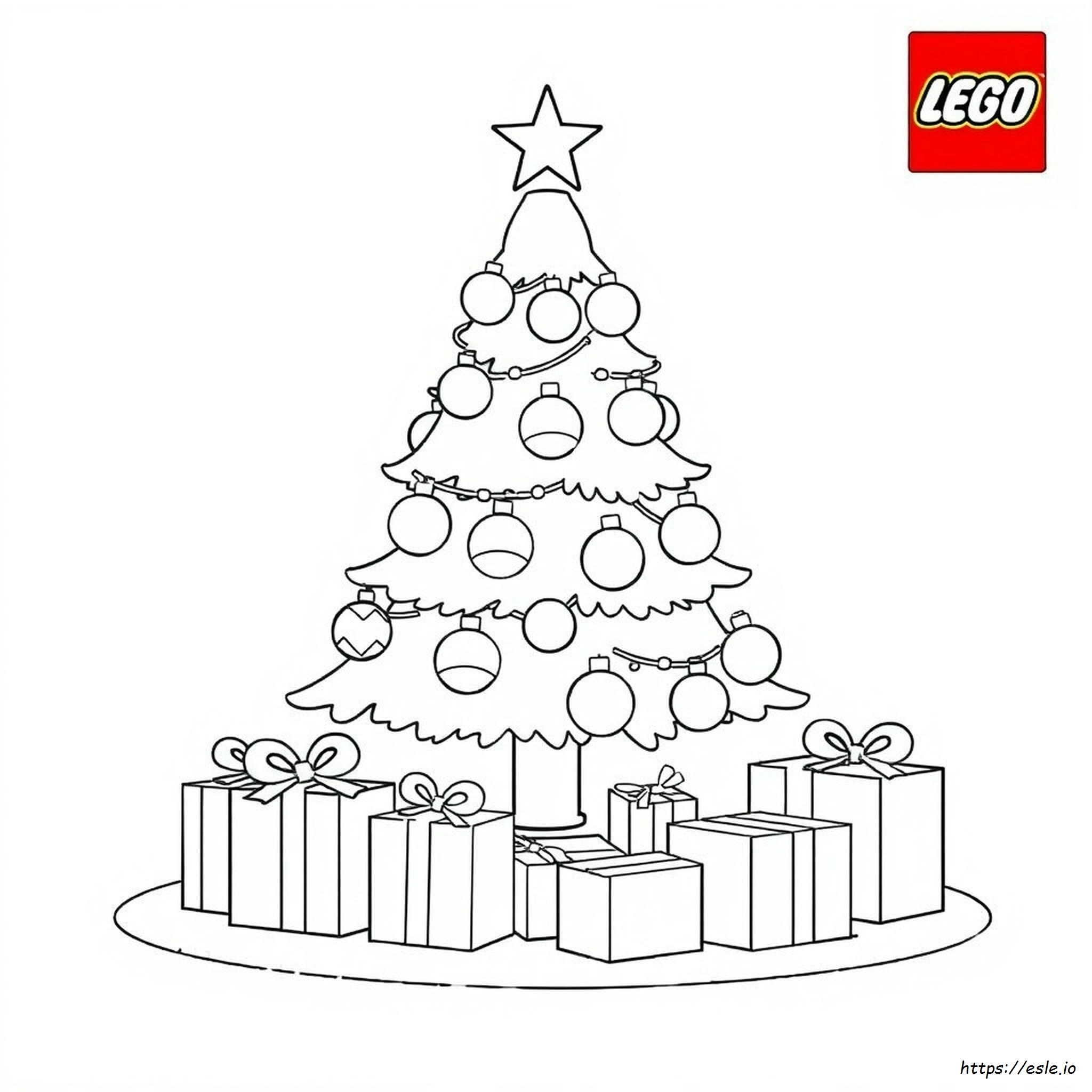 Christmas Lego Colouring Pages