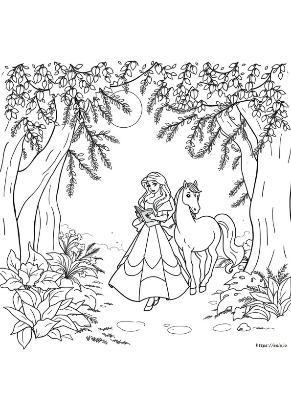 Prinsessa Belle Värityskuvat