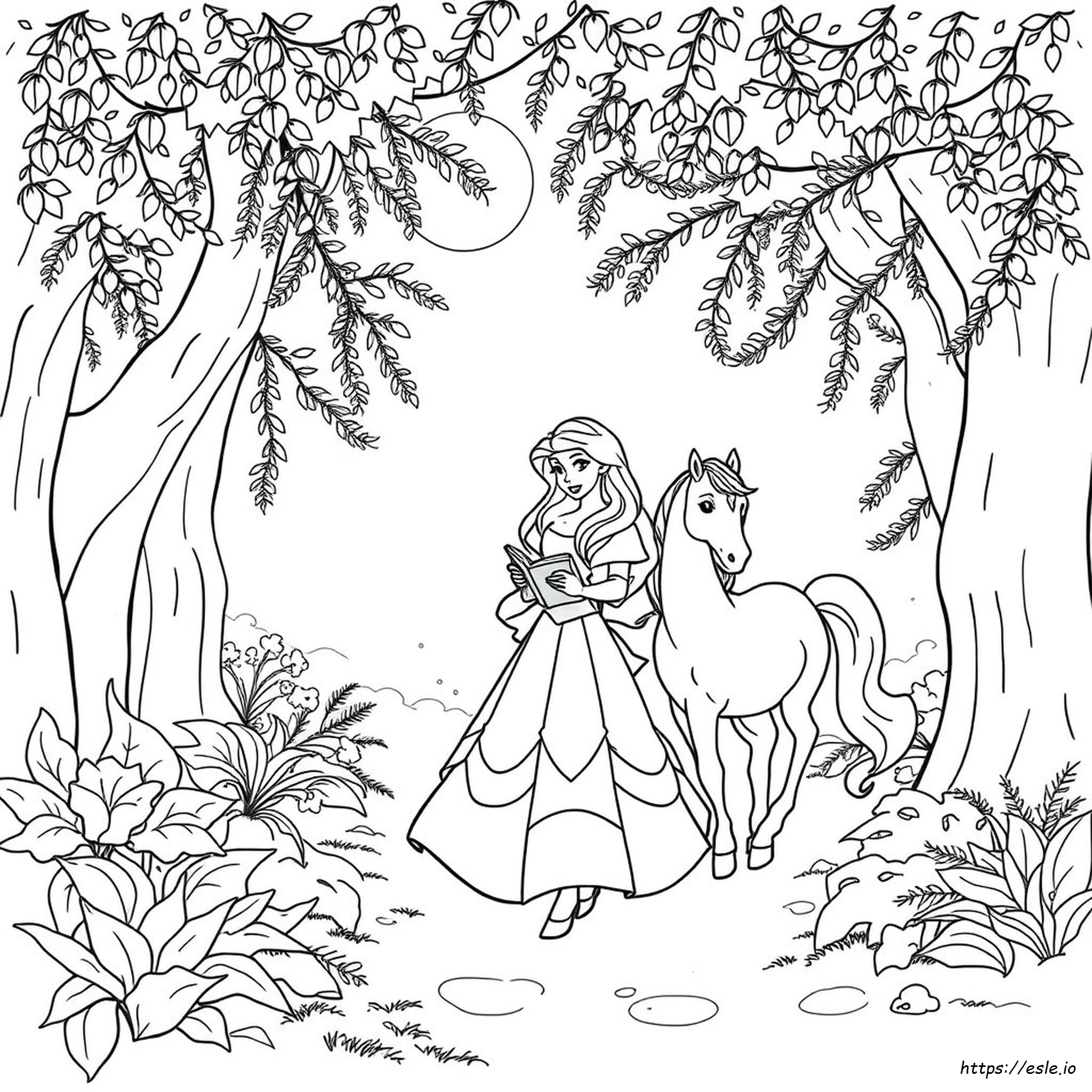 Princesa Bella Para Colorear