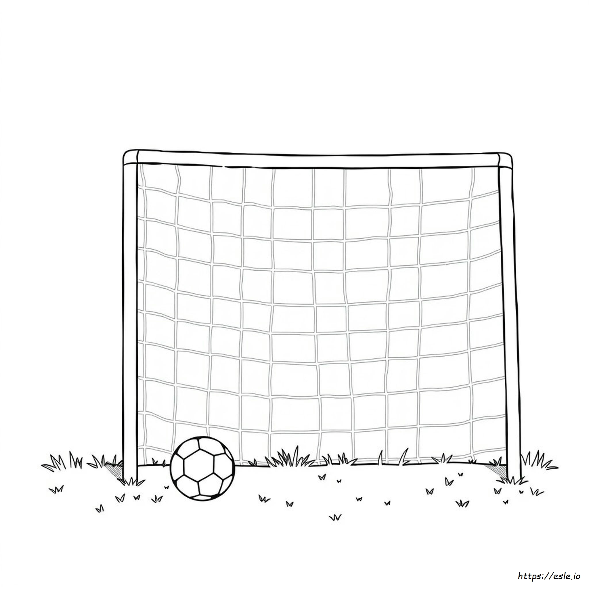 Soccer Net Coloring Page