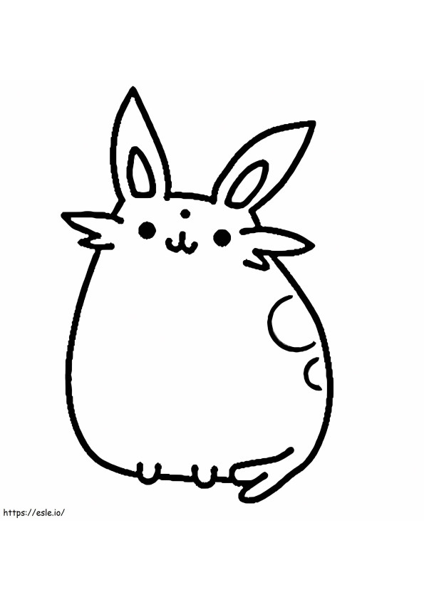 Pokemon Pusheen Kawaii coloring page