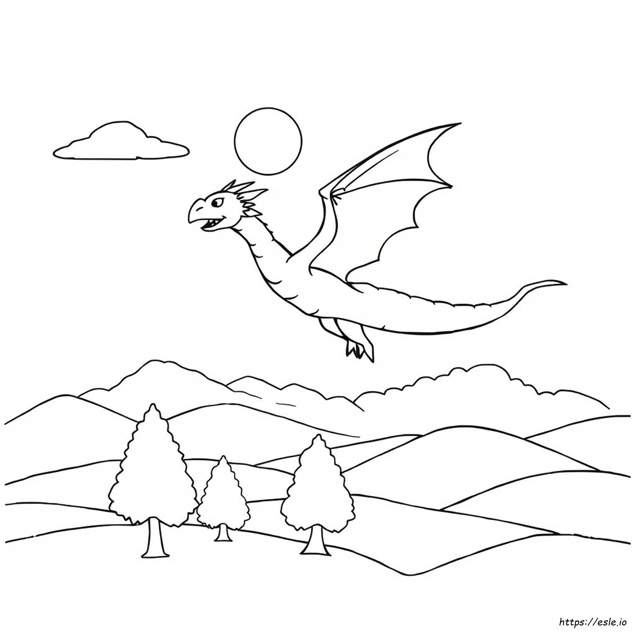 D Is For Dragon Coloring Page