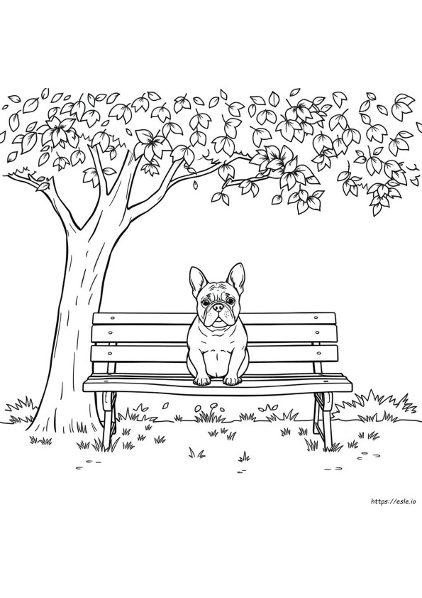 Anjing Bulldog Prancis Gambar Mewarnai
