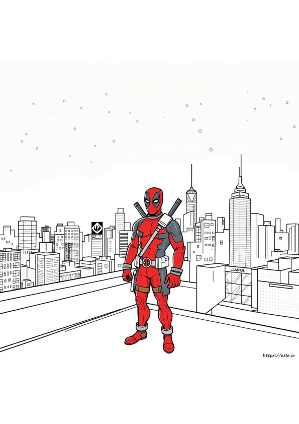 Harika Deadpool Boyama Sayfaları