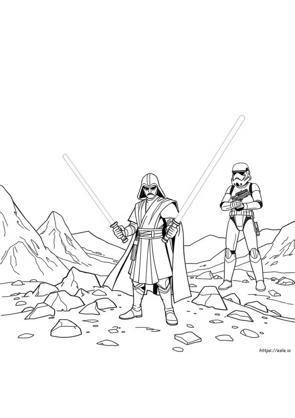 Halaman Mewarnai Disney Star Wars